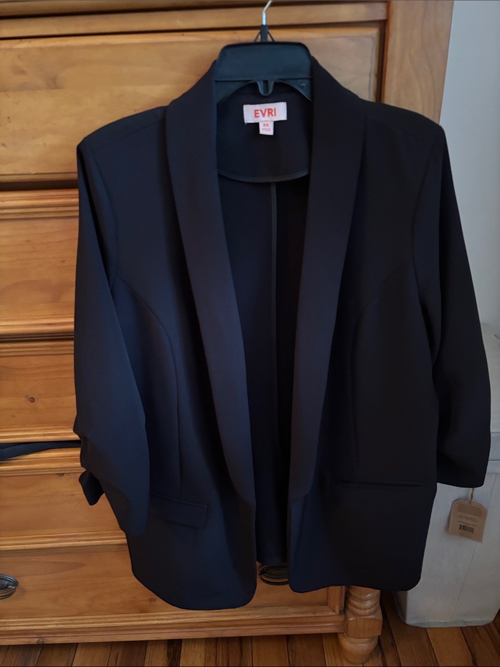 EVRI Black Open-Front Blazer Jacket